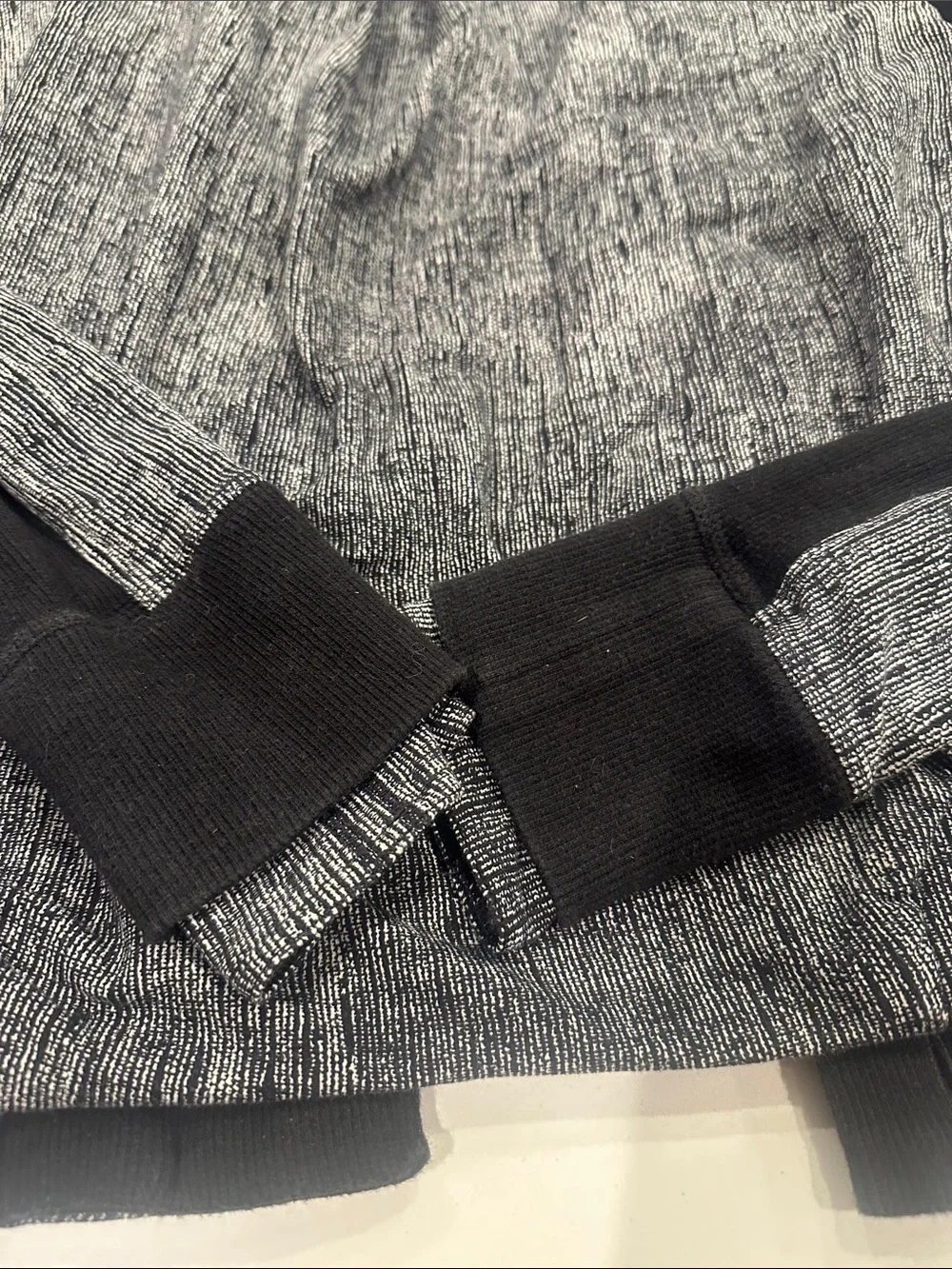 Lululemon To Class Jacket French Terry Texture Black Dune Jacket Size 8